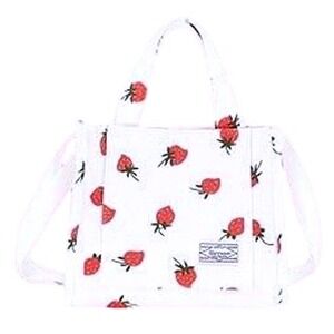 $25 NEW UERRUAM S‎ mini cord white red green strawberry tote crossbody hand bag